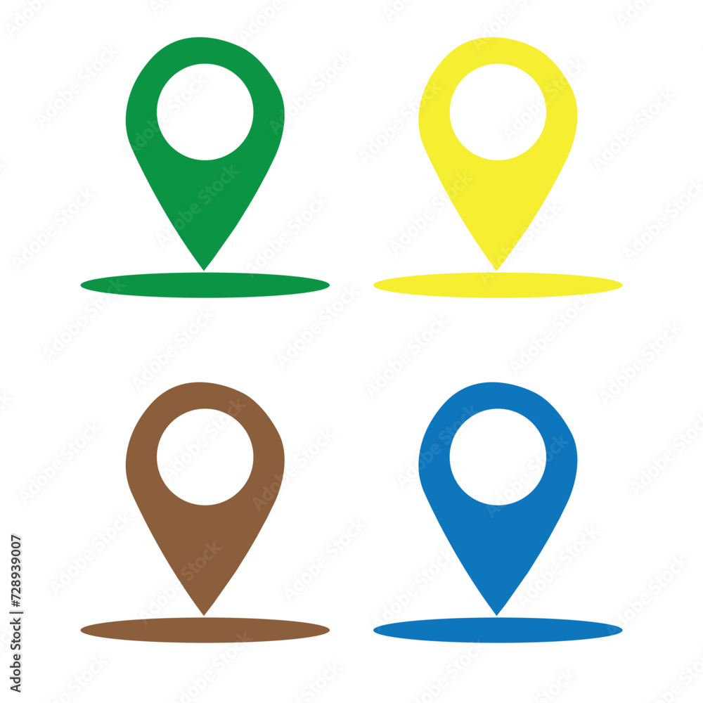 Pin map location icons. Location map icon. Map pin flat icon vector design. Map pin place marker in white background. Eps10 Pin map location icons. Location map icon. Map pin flat icon vector design. Map pin place marker in white background. Eps10