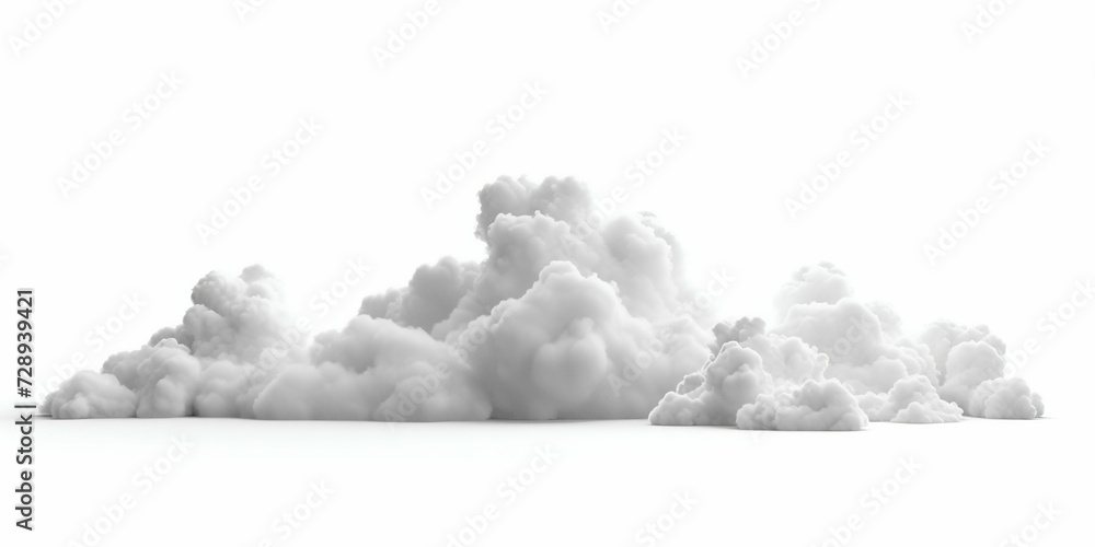 Fluffy White Clouds on Isolated Background. Generative ai Fluffy White Clouds on Isolated Background. Generative ai