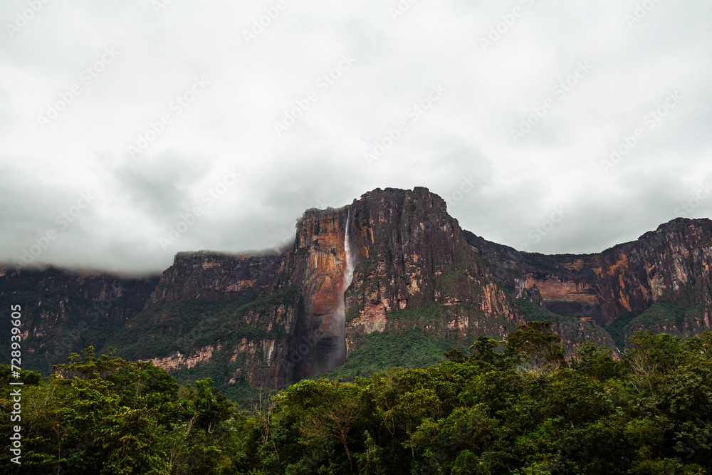 Angel Falls. Highest waterfall in the world (979m) in Canaima National Park, Venezuela