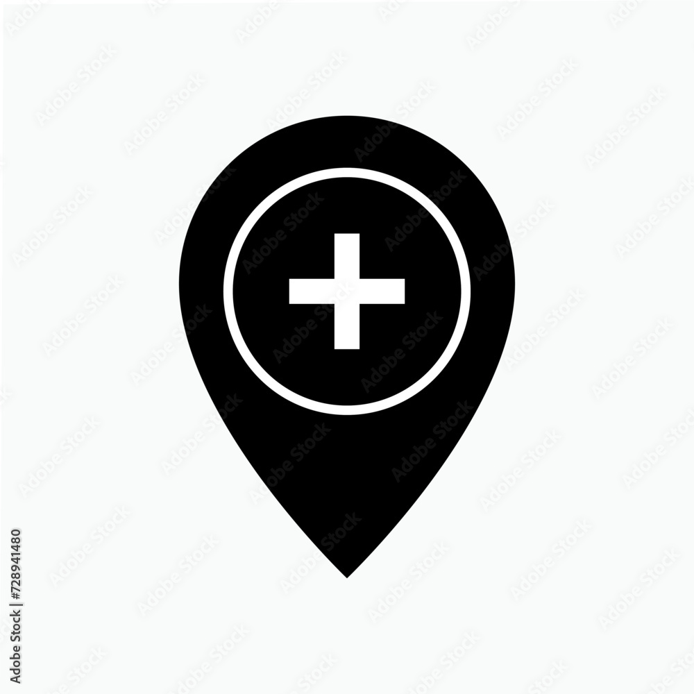 Hospital Icon. Health Care Center. Clinic Position. Hospital Icon. Health Care Center. Clinic Position.