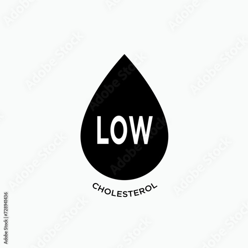 Low Cholesterol Icon. Health Parameter Symbol.   