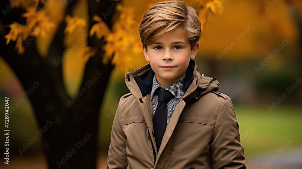 schoolboy walking in the park schoolboy walking in the park