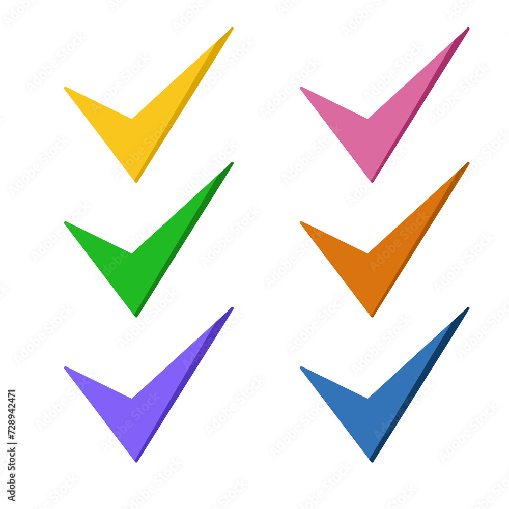 Doodle check mark set approved illustration checklist with colorful color that can used for sticker, book, scrapbook, icon, decorative, e.t.c on transparent Doodle check mark set approved illustration checklist with colorful color that can used for sticker, book, scrapbook, icon, decorative, e.t.c on transparent