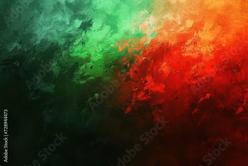 abstract background with green, red, orange and yellow colors.