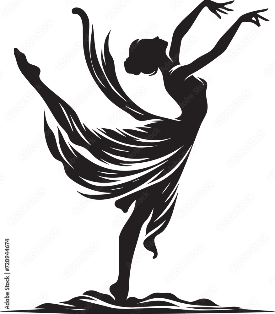 Naklejka premium Elegance in Silhouette