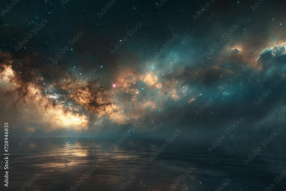 Naklejka premium Photo of the milky way with the words by Michael.