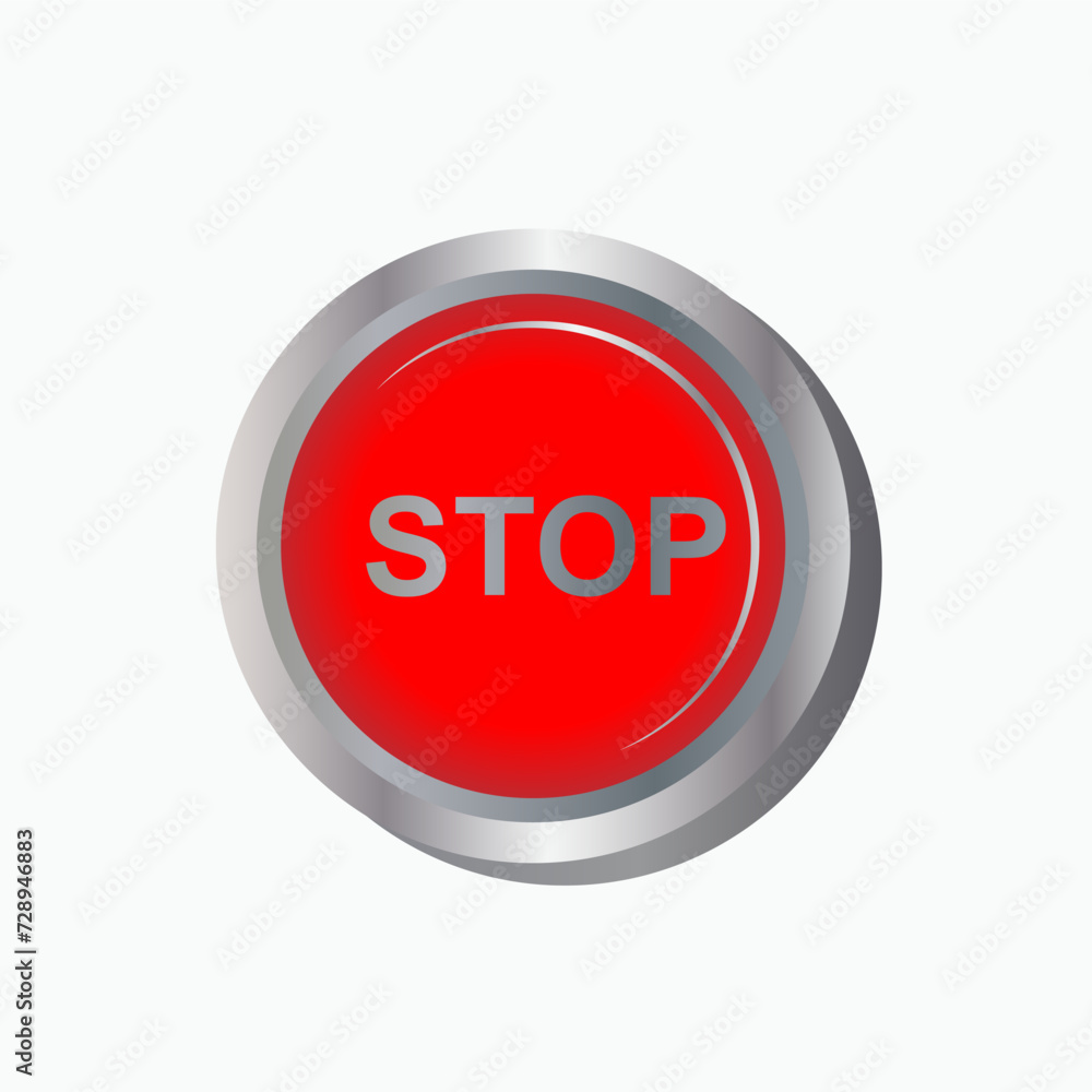 Stop Button Icon. End, Finished Symbol – Vector. Stop Button Icon. End, Finished Symbol – Vector.