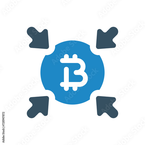 cryptocurrency icon vector illustration