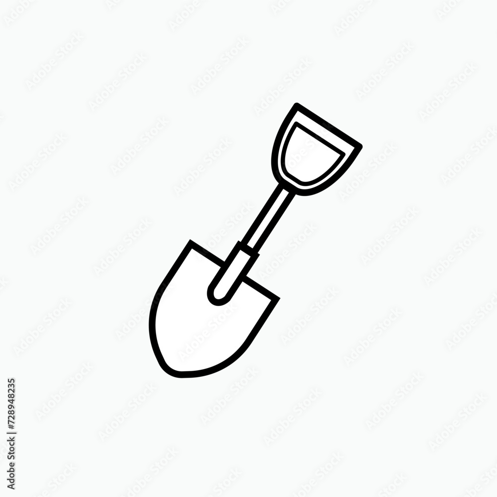 Shovel Icon. Gardening,Trowel. Dig Tool Symbol - Vector. Shovel Icon. Gardening,Trowel. Dig Tool Symbol - Vector.