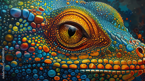 A Mesmerizing Eye of a Reptilian Creature Close-Up