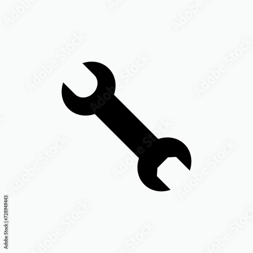 Wrench Icon. Set or Maintenance Symbol - Vector Logo Template.