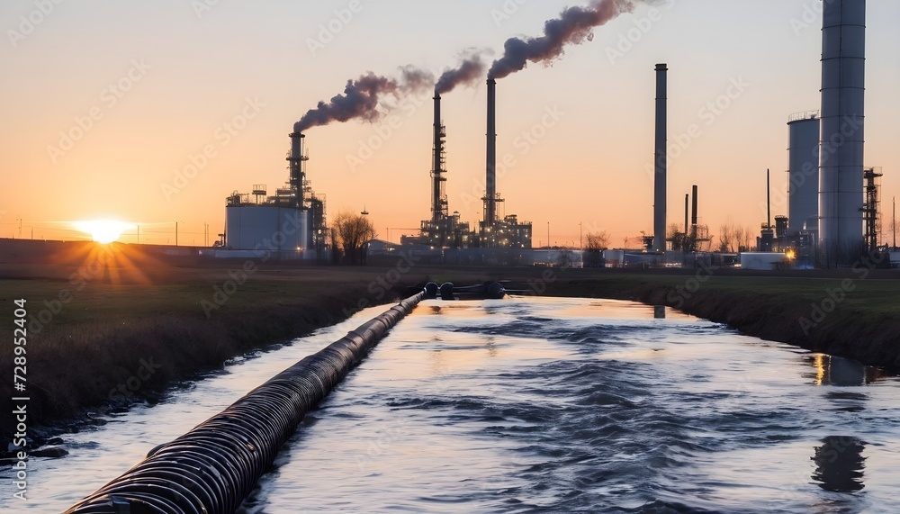 oil refinery at night oil refinery at night