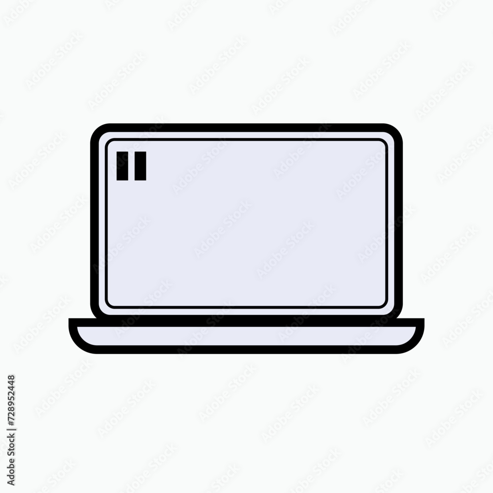 Laptop Icon. Notebook, Portable Computer. Applied as a Trendy Symbol for Design Elements, Presentations, and Web Apps. Laptop Icon. Notebook, Portable Computer. Applied as a Trendy Symbol for Design Elements, Presentations, and Web Apps.