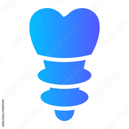 dental implant Gradient icon
