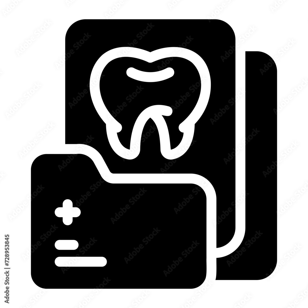 dental record Solid icon dental record Solid icon