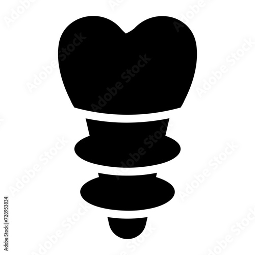 dental implant Solid icon