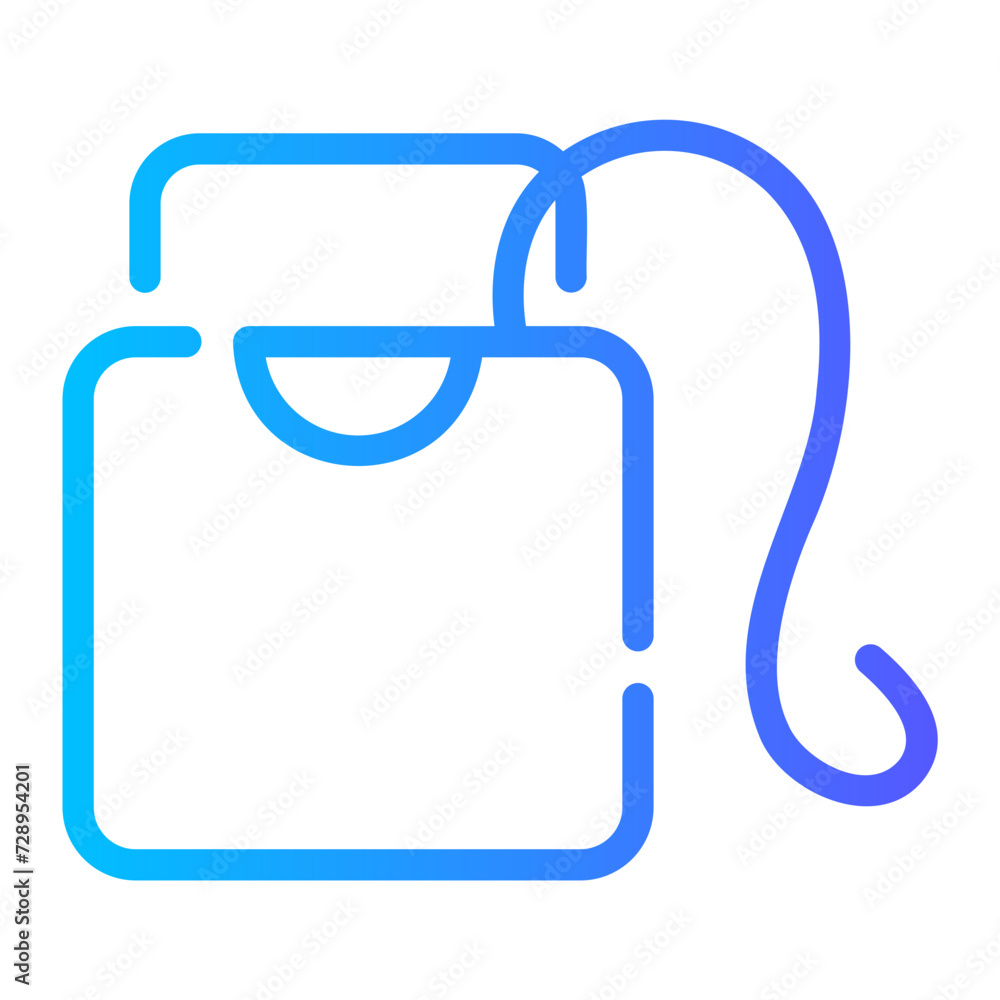 dental floss Line Gradient Icon