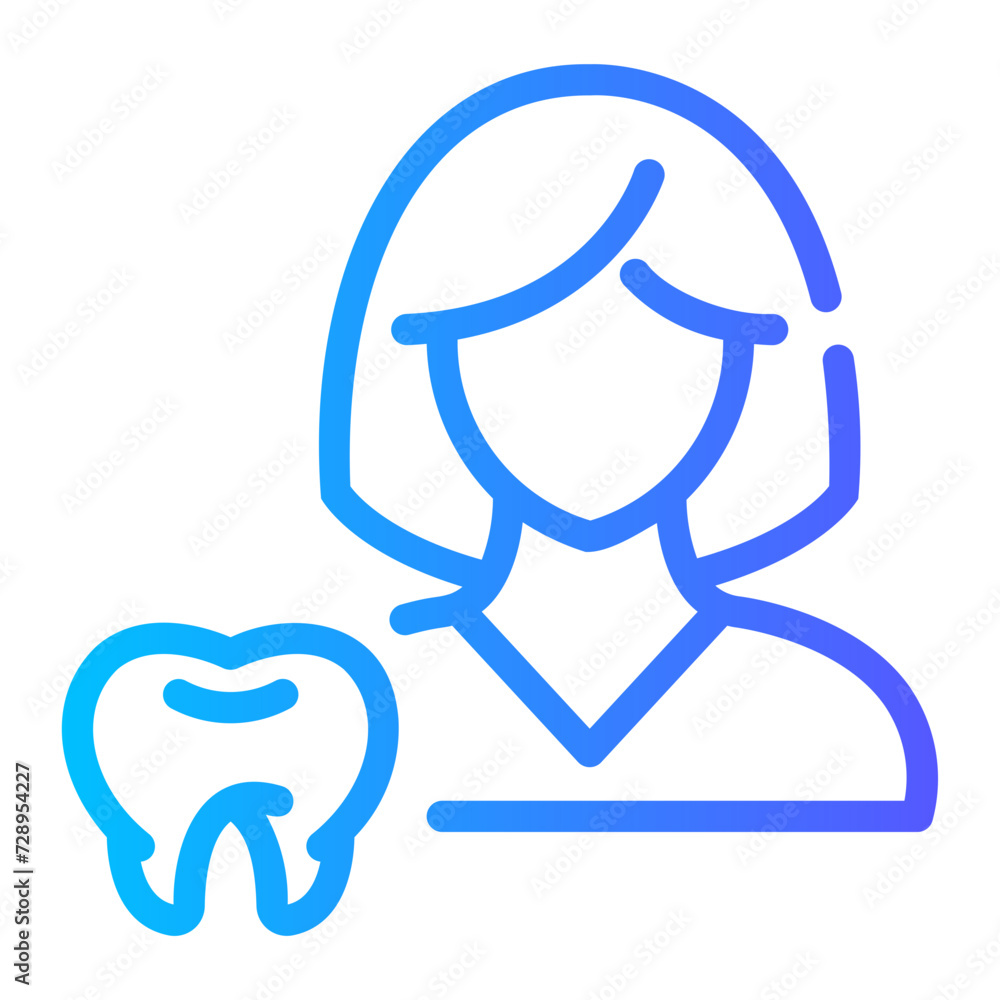 dentist Line Gradient Icon dentist Line Gradient Icon
