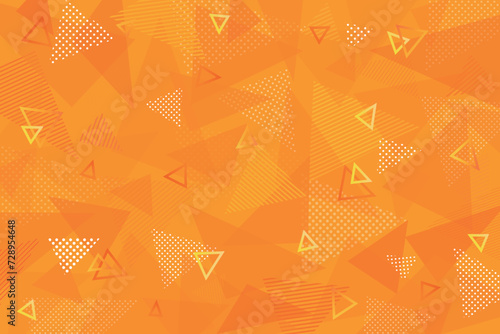 背景素材 オレンジ色 バックグラウンド 三角パターン 模様 柄 ポップ ストライプ グラデーション