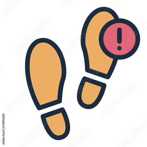 Foot Step crime investigation icon