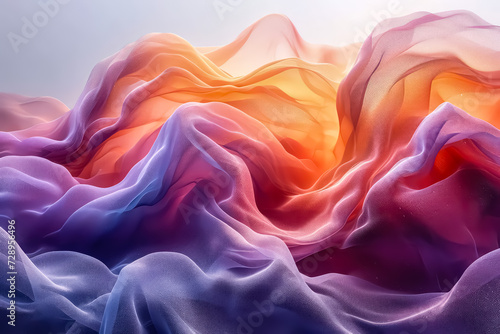 Abstract Waves Artistic Wallpaper AI