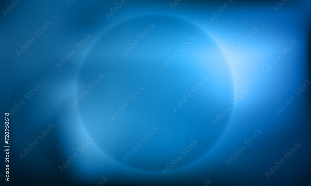 Abstract blue gradient background with smooth light circle line. neon blue.