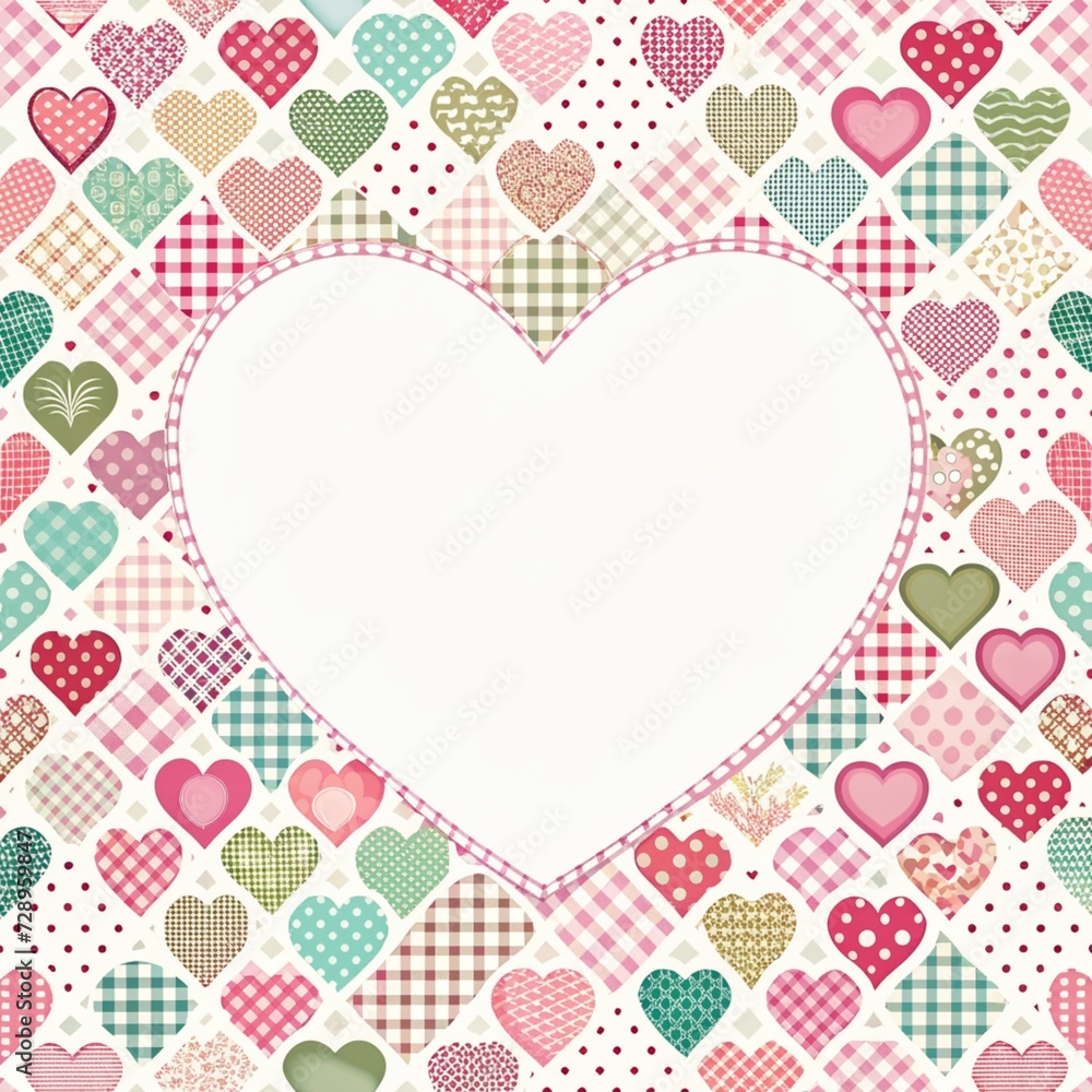 cute love heart frame backdrop for wrapping paper