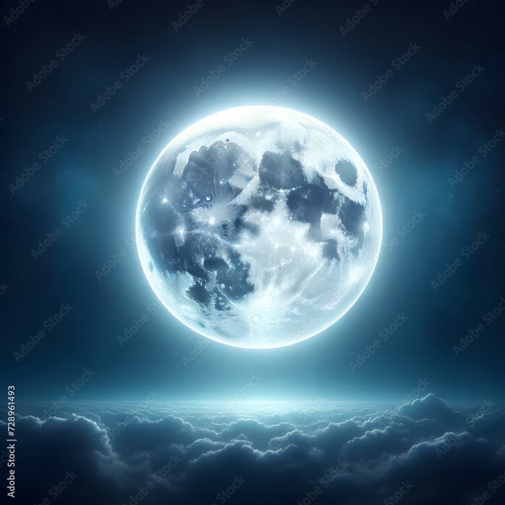 a full moon in a clear night sky, showcasing its bright and serene light against the dark sky, capturing the tranquil and mesmerizing effect of a full moon night a full moon in a clear night sky, showcasing its bright and serene light against the dark sky, capturing the tranquil and mesmerizing effect of a full moon night
