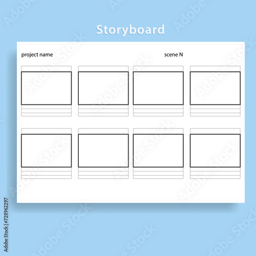 storyboard template vector simple  background 