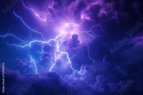 Dramatic 3d rendering of a lightning strike Capturing the powerful and electrifying essence of a thunderstorm