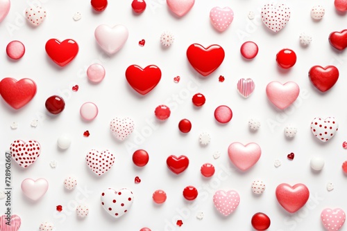 Heart-shaped seamless pattern for packaging design or banner