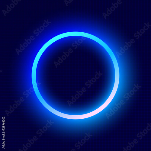 Neon rectangle frame. glowing outline shapes . Vector abstract background Illustration.