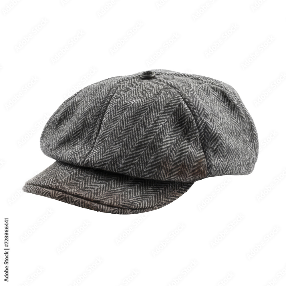 Flat Cap Hat PNG Cutout, Generative AI Flat Cap Hat PNG Cutout, Generative AI