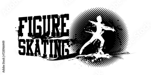 Figure Skating Banner Vector Illustration