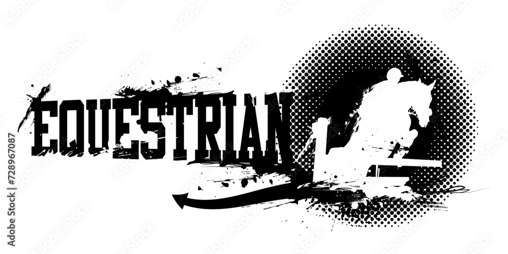 Equestrian Banner Vector Illustration Equestrian Banner Vector Illustration