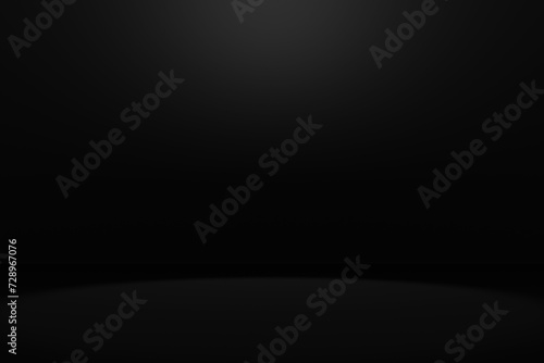 Abstract Black Gradient Background Design. Vibrant black gradient background with a spotlight effect, suitable for graphic design or digital art backdrop.