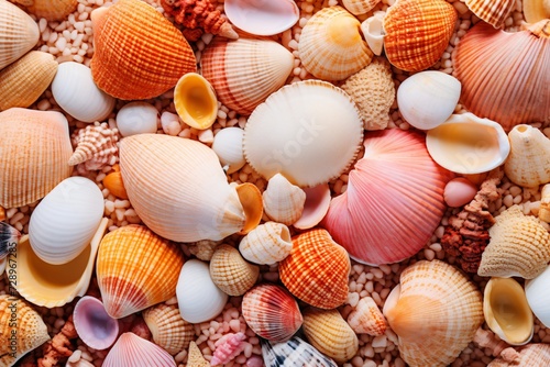 A beautiful background with seashells