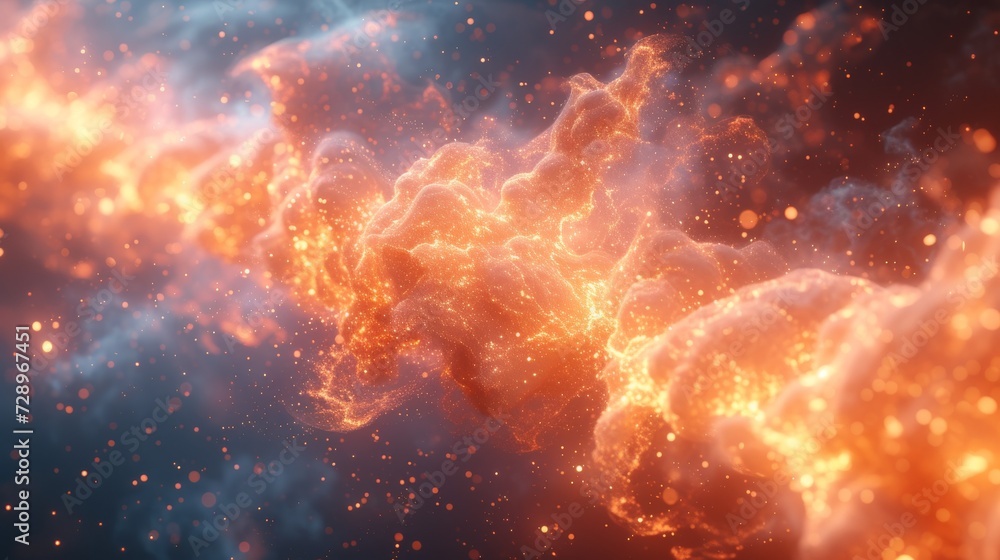 fire in space background