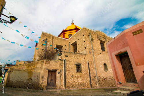 Vista lateral de la Iglesia - Templo de la Purísima concepción en la ciudad de Armadillo de los Infante San Luis Potosí SLP 