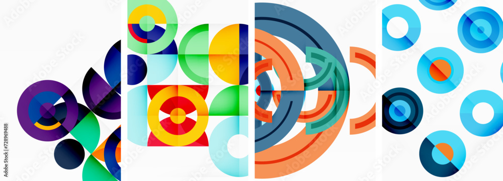 Round geometric elements and circles in background design for wallpaper, business card, cover, poster, banner, brochure, header, website Round geometric elements and circles in background design for wallpaper, business card, cover, poster, banner, brochure, header, website