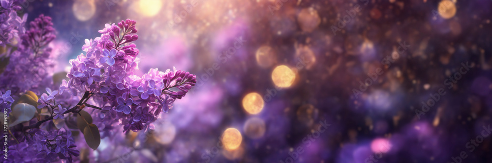 Lilac flowers spring blossom, sunny day light bokeh background Lilac flowers spring blossom, sunny day light bokeh background