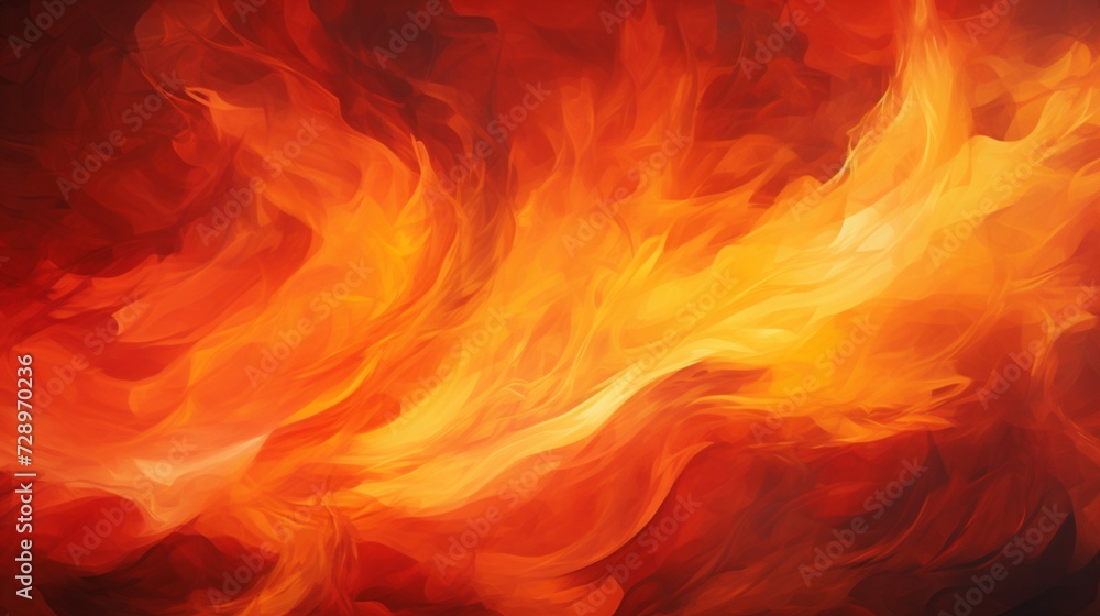 Calming rhythms of orange and red abstract firestorm background 