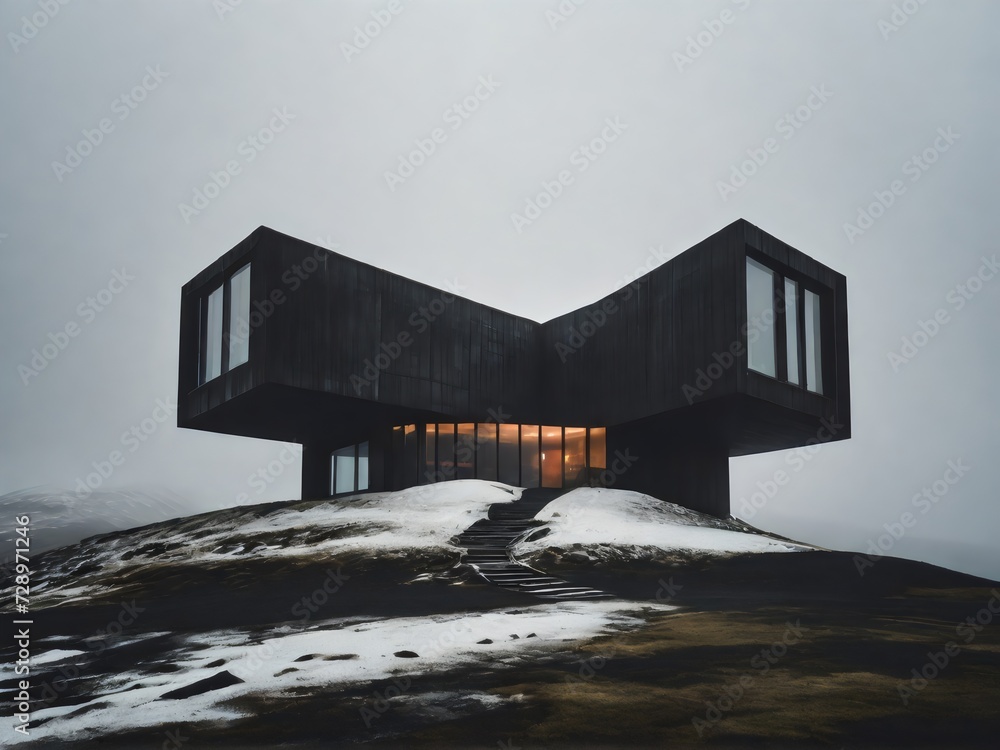 mesmerically moody dark and gloomy massively monolithic Scandinavian minimalism brutalist futuristic structure mesmerically moody dark and gloomy massively monolithic Scandinavian minimalism brutalist futuristic structure