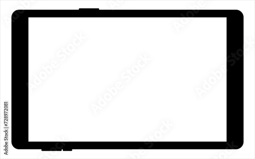 Blank screen tablet frame, Layout of a universal set of devices. UI, tablet mockup for UX for infographics or presentations.
