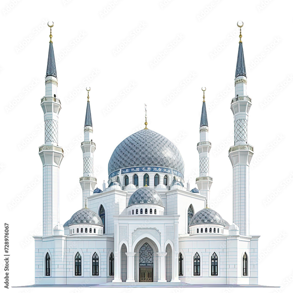Fototapeta premium Modern Mosque Isolated