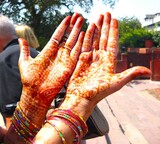 Henna tatoo in hands