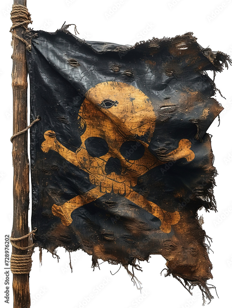Naklejka premium Skull Pirates Flag