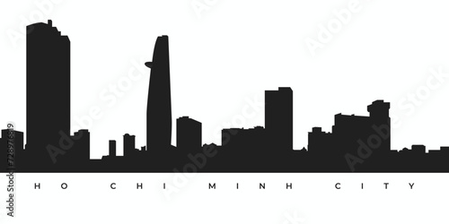 Ho chi minh city skyline silhouette