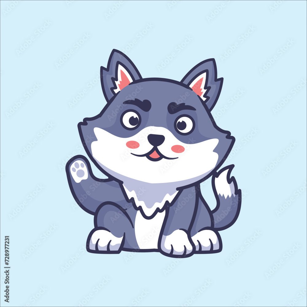 Wolf mascot logo animal character illustration Wolf mascot logo animal character illustration