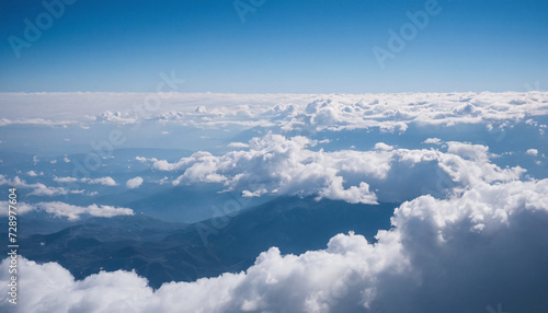 Sky above the clouds aerial landscape background
